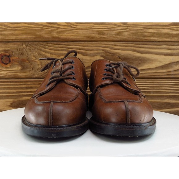 Kenneth Cole Sz 10 Derby Oxfords Brown Leather Men Lace Up New York Medium - Picture 2 of 11